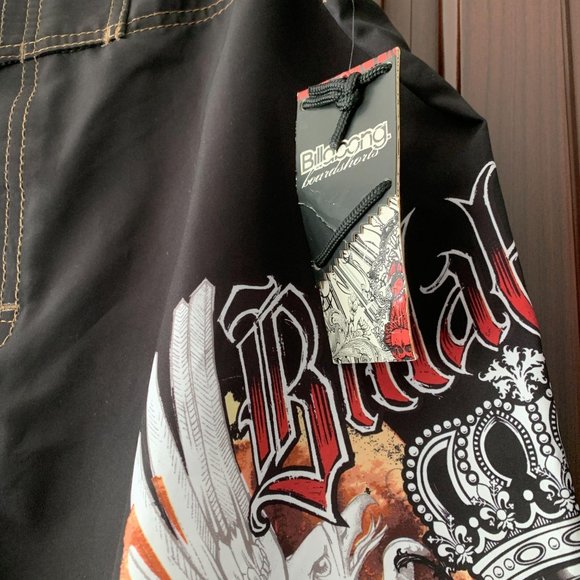 Vintage Billabong Black Rocker Edge Boardshorts 38 - Picture 5 of 6